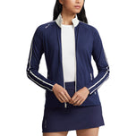 RLX Ralph Lauren Wanita Peached Zip Jaket - Tentera Laut Perancis/Krim Chic
