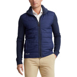 Rlx ralph lauren full zip fine gauge terry jacket - medieval blue heather