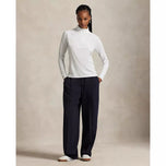 Jersi Regangan UV RLX Ralph Lauren Wanita 1/4 Zip Pullover Golf - Putih Seramik