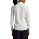 Jersi Regangan UV RLX Ralph Lauren Wanita 1/4 Zip Pullover Golf - Putih Seramik