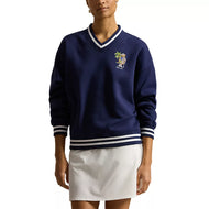 Pullover Golf V-Neck Fleece V-Neck Wanita RLX Ralph Lauren - Tentera Laut Ditapis