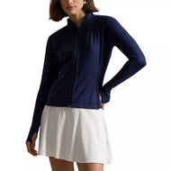 Jaket Golf Berzip Penuh Jersi Regangan Wanita RLX Ralph Lauren - Tentera Laut Berhalusan