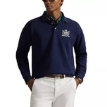 RLX Ralph Lauren New York CG Heavy Terry Golf Pullover - Tentera Laut Ditapis