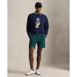 RLX Ralph Lauren Polo Bear 重量级毛圈高尔夫圆领毛衣 - 精致海军蓝