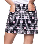 Golftini Wanita Sisterhood 17.5 "Golf Skort - Cetakan Hitam