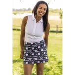 Golftini Wanita Sisterhood 17.5 "Golf Skort - Cetakan Hitam
