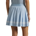 RLX Ralph Lauren Women's 4 -Way Stretch Pleated Golf Skort - Cold Spring/Ceramic White