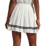 RLX Ralph Lauren Women's 4 -Way Stretch Pleated Golf Skort - Ceramic White/Navy