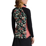 RLX Ralph Lauren Wanita UV Jersey 1/4 Zip Pullover - Pulau Bambu Floral Multi
