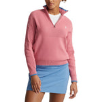 RLX Ralph Lauren Women's Coolmax 1/4 Zip Pullover - Desert Pink/Hatteras Blue