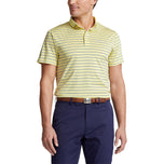 Rlx ralph lauren yd stripe lightweight airflow polo - bristol dilaw na multi