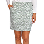 KJUS Women's Ice Skort Print 16.5 " - Silver Fog/Sage Green