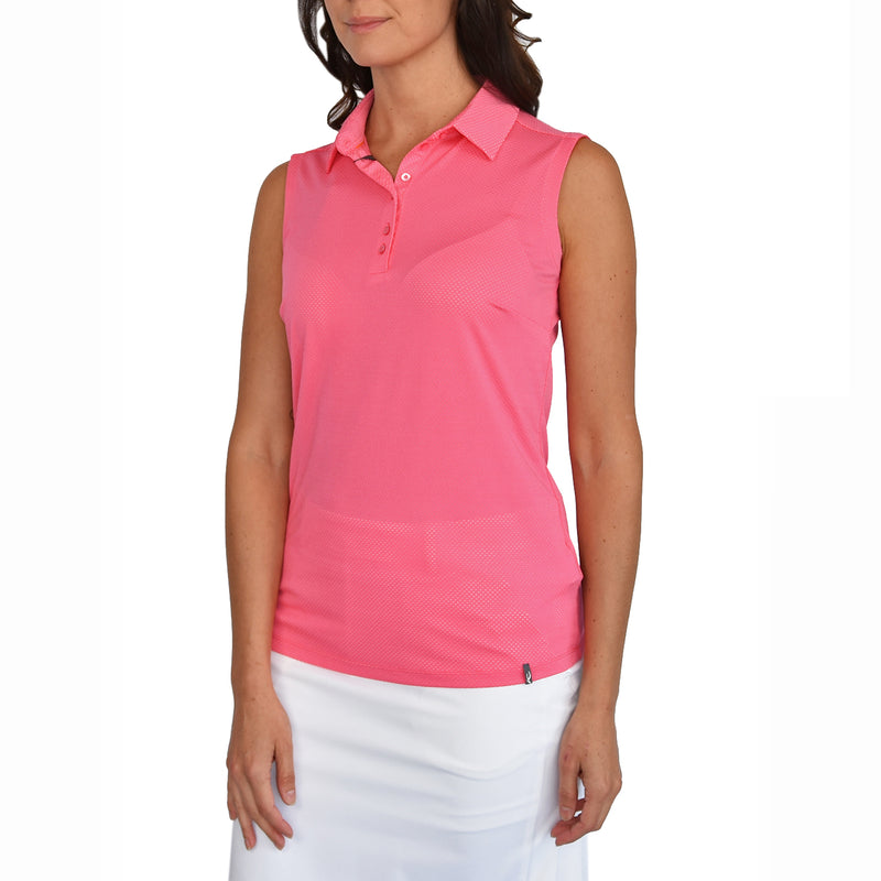 KJUS Women's Eve Sleeveless Golf Polo - Rose Pink