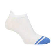 Glenmuir Women's Eugenie patterned golf medyas - puti/tahiti guhitan