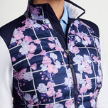 Jaket Golf Bertahan Air Hibrid Wanita Peter Millar - Floral Berkelah Tentera Laut