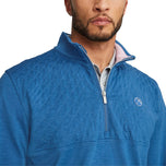 Puma AP Cloudspun Castle Golf Quarter -Zip - Lake Blue Heather
