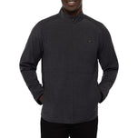 Travis Mathew Ranchero Buong Zip Golf Jacket - Heather Grey Pinstripe