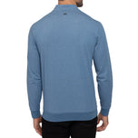 Travis Mathew Splash Ng Kulay 1/4 Zip Golf Mid -Layer - Heather Mid Blue