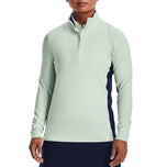 Sa ilalim ng Armor Women Storm Mid -Layer Golf 1/2 Zip - Sea Mist/Midnight Navy