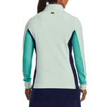 Sa ilalim ng Armor Women Storm Mid -Layer Golf 1/2 Zip - Sea Mist/Midnight Navy