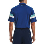 Baju Polo Golf Colourblock Under Armor - Blue Mirage White/Glacier Blue