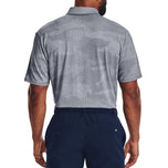 Sa ilalim ng Armor Playoff 2.0 Jacquard Golf Polo Shirt - Bakal/Puti