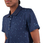 Rohnisch Women's Direction Golf Polo Shirt - Navy Micro Spot