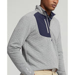 Rlx ralph lauren quilted double knit 1/4 zip - bakal